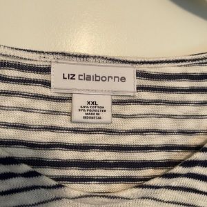 Liz Claiborne NWT Navy Blue Stripe